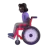 Woman In Manual Wheelchair: Dark Skin Tone