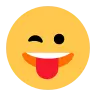 Emoji Affronta con lingua bloccata e occhiolino 😜 image - Tossface style
