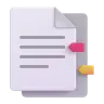 Emoji Schede del segnalibro 📑 image - Microsoft 3D Fluent style