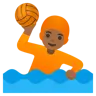 Person Playing Water Polo: Medium-Dark Skin Tone Emoji 🤽🏾 image - Google Noto Color style