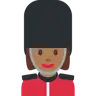Woman Guard: Medium-Dark Skin Tone Emoji 💂🏾‍♀️ image - Twitter / X (Twemoji) style