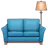 Couch And Lamp