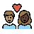 Couple With Heart: Woman, Man, Medium Skin Tone, Dark Skin Tone
