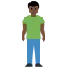 Man Standing: Dark Skin Tone Emoji 🧍🏿‍♂️ image - Twitter / X (Twemoji) style