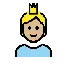 Person With Crown: Medium-Light Skin Tone Emoji 🫅🏼 image - OpenMoji style