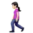 Woman Walking: Light Skin Tone