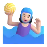 Woman Playing Water Polo: Light Skin Tone Emoji 🤽🏻‍♀️ image - Microsoft 3D Fluent style