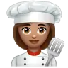 Woman Cook: Medium Skin Tone Emoji 👩🏽‍🍳 image - WhatsApp style