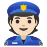 Police Officer: Light Skin Tone Emoji 👮🏻 image - Google Noto Color style