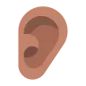 Ear: Medium Skin Tone Emoji 👂🏽 image - Tossface style