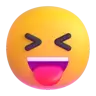 ใบหน้าด้วยลิ้น Stuck-Out และดวงตาที่ปิดสนิท Emoji 😝 image - Microsoft 3D Fluent style
