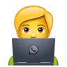 Technologist Emoji 🧑‍💻 image - WhatsApp style