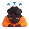 Person Bowing: Dark Skin Tone Emoji 🙇🏿 image - Microsoft 3D Fluent style