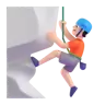 Person Climbing: Light Skin Tone Emoji 🧗🏻 image - Microsoft 3D Fluent style