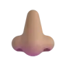 Nose: Medium Skin Tone Emoji 👃🏽 image - Microsoft 3D Fluent style
