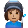 Woman Factory Worker: Medium Skin Tone Emoji 👩🏽‍🏭 image - Samsung style