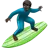 Man Surfing: Dark Skin Tone