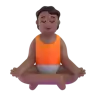 Person In Lotus Position: Medium-Dark Skin Tone Emoji 🧘🏾 image - Microsoft 3D Fluent style