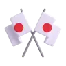 Emoji Bandiere incrociate 🎌 image - Microsoft 3D Fluent style