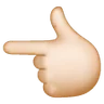 Backhand Index Pointing Left: Light Skin Tone Emoji 👈🏻 image - Samsung style