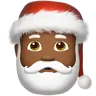 Santa Claus: Medium-Dark Skin Tone Emoji 🎅🏾 image - Apple style