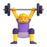 Woman Lifting Weights: Light Skin Tone Emoji 🏋🏻‍♀️ image - Microsoft 3D Fluent style