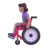 Woman In Manual Wheelchair: Medium Skin Tone