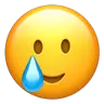 Emoji Față zâmbitoare cu lacrimă 🥲 image - Apple style