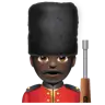 Guard: Dark Skin Tone Emoji 💂🏿 image - WhatsApp style