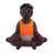 Person In Lotus Position: Dark Skin Tone