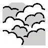 หมอก Emoji 🌫 image - OpenMoji style