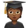 Student: Medium-Dark Skin Tone Emoji 🧑🏾‍🎓 image - Apple style