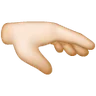 Palm Down Hand: Light Skin Tone Emoji 🫳🏻 image - Samsung style