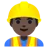 Man Construction Worker: Dark Skin Tone