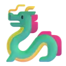 Emoji Drago 🐉 image - Microsoft 3D Fluent style