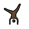 Person Cartwheeling: Dark Skin Tone Emoji 🤸🏿 image - OpenMoji style