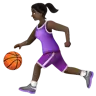 Woman Bouncing Ball: Dark Skin Tone Emoji ⛹🏿‍♀️ image - WhatsApp style