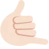 Call Me Hand: Light Skin Tone Emoji 🤙🏻 image - Twitter / X (Twemoji) style