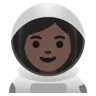 Woman Astronaut: Dark Skin Tone Emoji 👩🏿‍🚀 image - Google Noto Color style