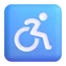 Symbole fauteuil roulant Emoji ♿ image - Microsoft 3D Fluent style