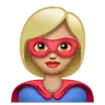 Superhero: Medium-Light Skin Tone Emoji 🦸🏼 image - WhatsApp style