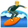 Emoji Surfer 🏄 image - WhatsApp style
