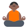 Man In Lotus Position: Medium-Dark Skin Tone Emoji 🧘🏾‍♂️ image - Tossface style