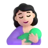 Breast-Feeding: Light Skin Tone Emoji 🤱🏻 image - Microsoft 3D Fluent style