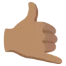 Call Me Hand: Medium Skin Tone Emoji 🤙🏽 image - Google Noto Color style