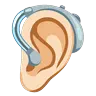 Ear With Hearing Aid: Light Skin Tone Emoji 🦻🏻 image - Google Noto Color Animated style