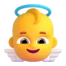 Baby Angel Emoji 👼 image - Microsoft 3D Fluent style