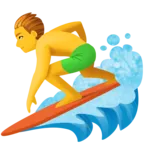 Emoji Surfer 🏄 image - Facebook Meta style
