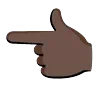 Backhand Index Pointing Left: Dark Skin Tone Emoji 👈🏿 image - Google Noto Color Animated style