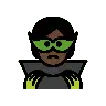 Supervillain: Dark Skin Tone Emoji 🦹🏿 image - OpenMoji style